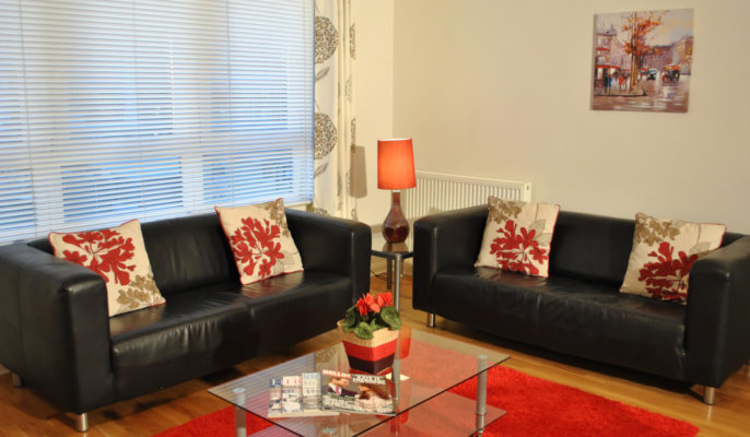Edinburgh City Centre Apartments Living Room